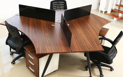 实木办公桌,三人办公桌