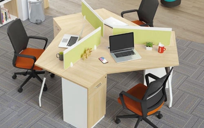 三人屏风电脑桌,创意办公家具